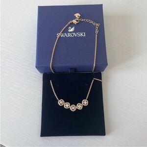 Swarovski Rose Gold Necklace with Clear Crystals